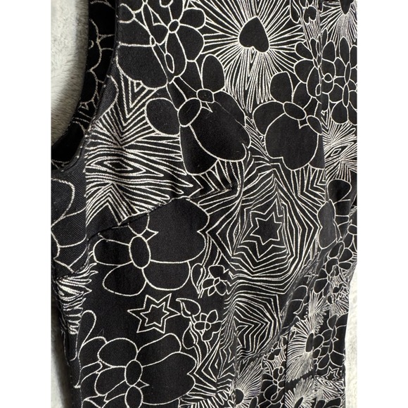 Nooworks Dress Black White Floral Geometric Fit Flare Sleeveless Dress Small - Picture 13 of 13